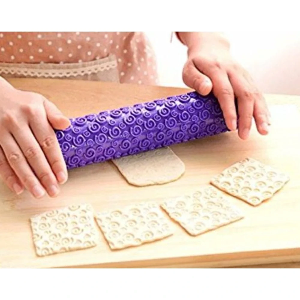 Wilton Fondant Spiral Pattern Rolling Pin‎ - Create Beautiful Embossed Designs